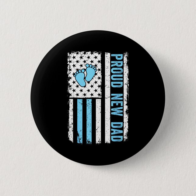 Proud New Dad For Men Funny Fathers Day New Boy Ba Knapp (Framsida)