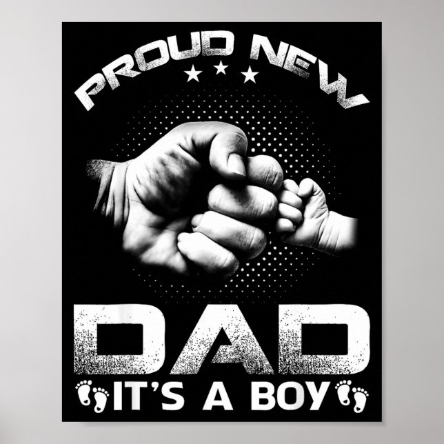 Proud New Dad It's A Boy  Poster (Framsidan)