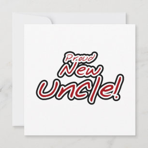 Proud New farbror Red and Black Text Gifts