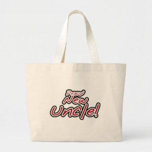 Proud New farbror - Red and Black Text Jumbo Tygkasse
