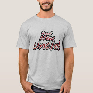 Proud New farbror - Red and Black Text Tee