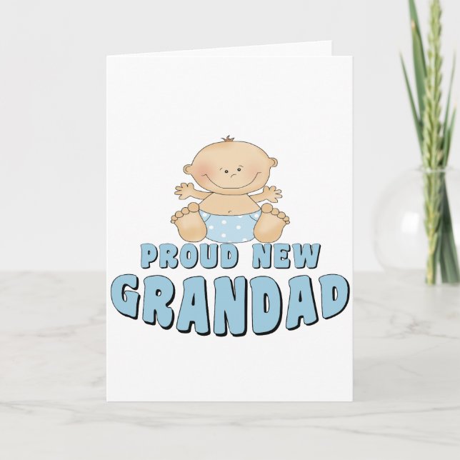 PROUD NEW Grandad Boy Kort (Framsida)