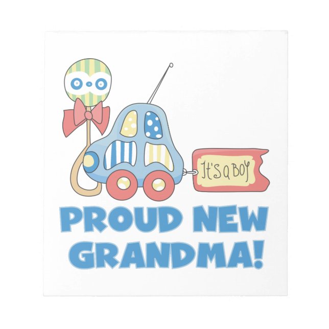 Proud New Grandma Det är en pojkgåva Anteckningsblock (Framsida)