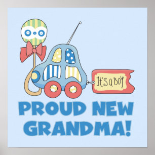 Proud New Grandma Det är en pojkgåva Poster
