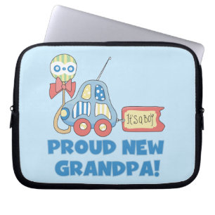 Proud New Grandpa Car Det är en pojkgåva Laptop Fodral