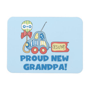 Proud New Grandpa Car Det är en pojkgåva Magnet