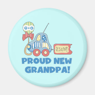 Proud New Grandpa Det är en Boy TShirts och Gifts Magnet