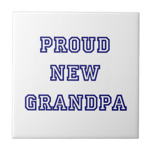 Proud New Grandpa Universiteten Text Gifts Kakelplatta