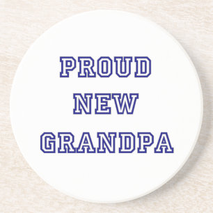 Proud New Grandpa Universiteten Text Gifts Underlägg