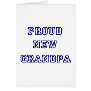 Proud New Grandpa-Universiteten Text Tshirts Hälsningskort