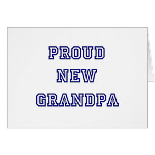 Proud New Grandpa-Universiteten Text Tshirts Hälsningskort