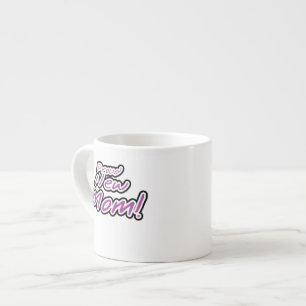 Proud New mamma Black and Lila Text Gifts Espressomugg
