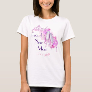 Proud New mamma Det är en tjej Ballet Princess The T-shirt