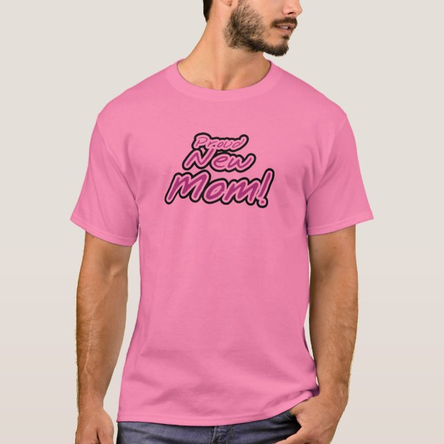 Proud New mamma Lila Text Tshirts and Gifts (Framsida)