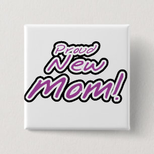 Proud New mamma Lila Text Tshirts and Gifts Knapp