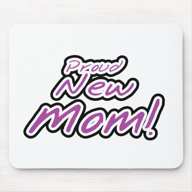 Proud New mamma Lila Text Tshirts and Gifts Musmatta (Framsidan)