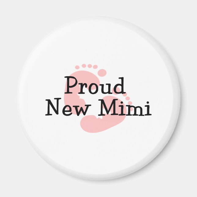 Proud New Mimi Flicka-fotavtryck Magnet (Framsidan)