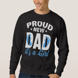 Proud New Pappa Life sin Gender i Far Lång Ärmad Tröja