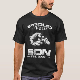Proud New Son Est 2022 Funny Fars dag T Shirt