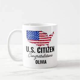 Proud New U.S. Citizen – American Map Kaffemugg