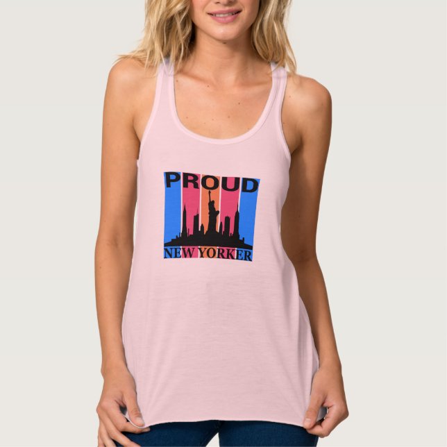 Proud New Yorker - New York Älskare Linne Med Racerback (Framsida)