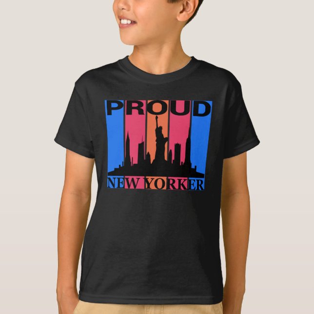 Proud New Yorker - New York Älskare T Shirt (Framsida)