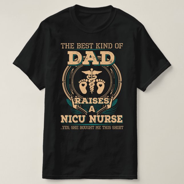 Proud NICU Nurses Pappa T Shirt (Design framsida)