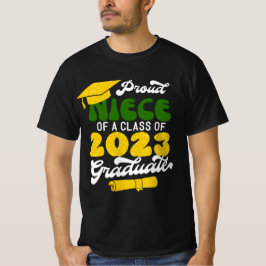 Proud NIECE av klass 2023 Student Retro Guld T Shirt