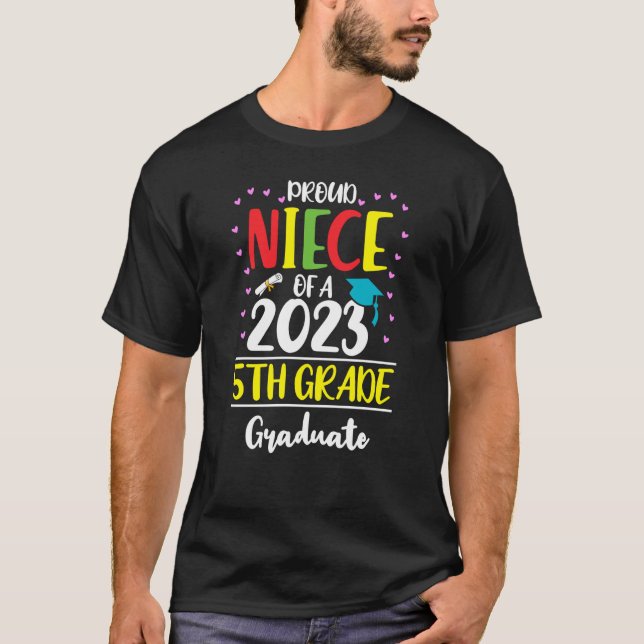 Proud Niece i klass 2023 5th Klass Student T Shirt (Framsida)
