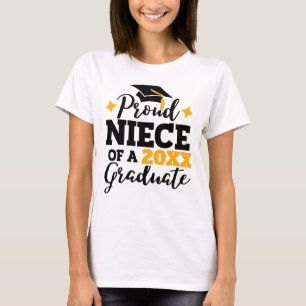 Proud Niece of a 2022 student black guld tassel T Shirt