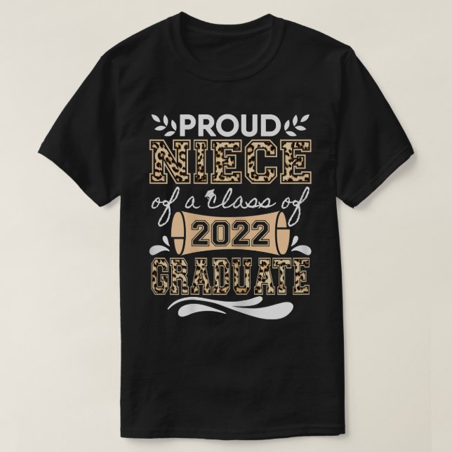 Proud Niece of A Class of 2022 student Studenten T Shirt (Design framsida)