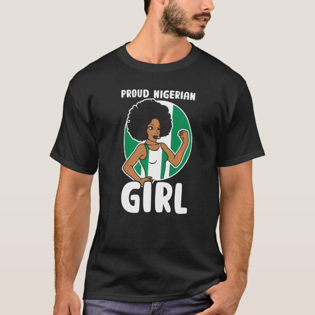 Proud Nigerian Girl Nigeria Women T Shirt (Framsida)