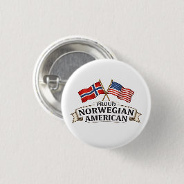 Proud Norwegian American Button Knapp