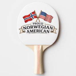 Proud Norwegian American Ping Pong Paddle Pingisracket