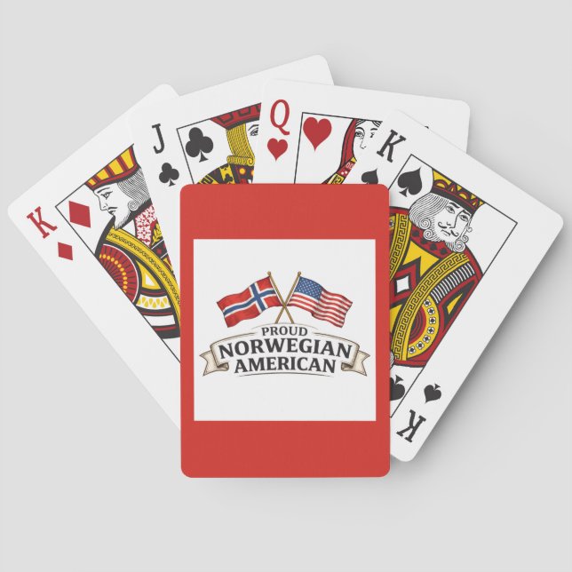 Proud Norwegian American Playing Cards Casinokort (Baksidan)