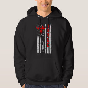 Proud Nurse American Flagga USA flagga Nures for W Hoodie