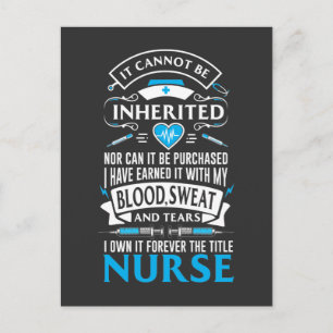 Proud Nurse Studenten Gift RN Hospital Life Vykort
