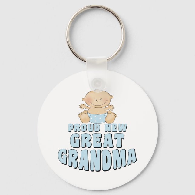 PROUD NY Underbar Grandma T-Shirt Nyckelring (Framsida)