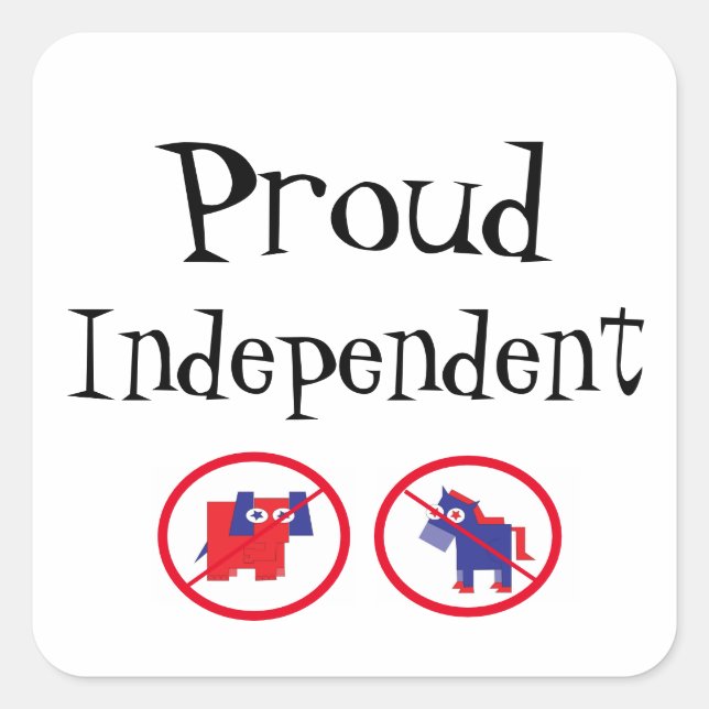 Proud Oberoende Fyrkantigt Klistermärke (Framsida)