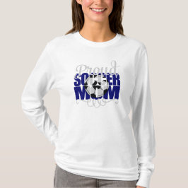 Proud Ocer Mamma med Blue brev T Shirt