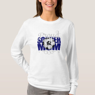 Proud Ocer Mamma med Blue brev T Shirt