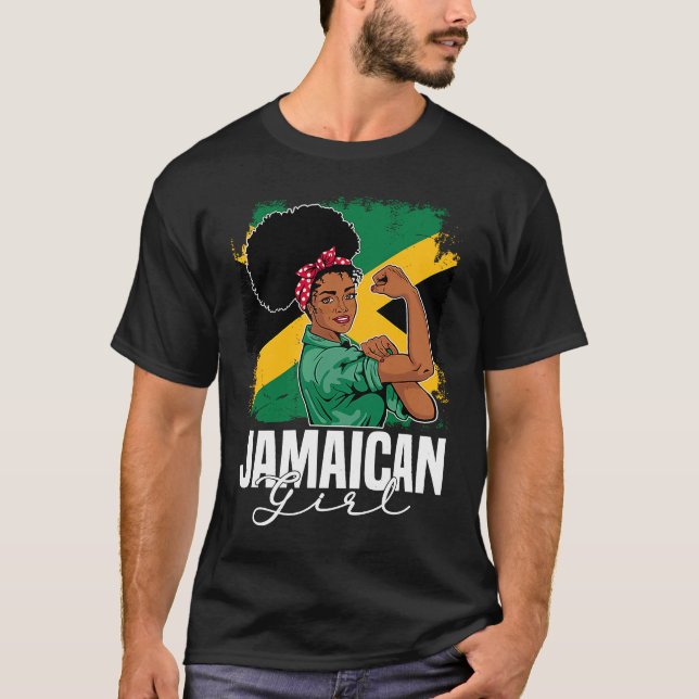 Proud Of My Jamaican Roots Jamaica BHM BLM Pride A T Shirt (Framsida)