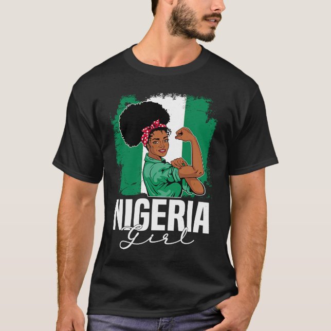Proud Of My Nigerian Roots Nigeria BHM BLM Pride A T Shirt (Framsida)