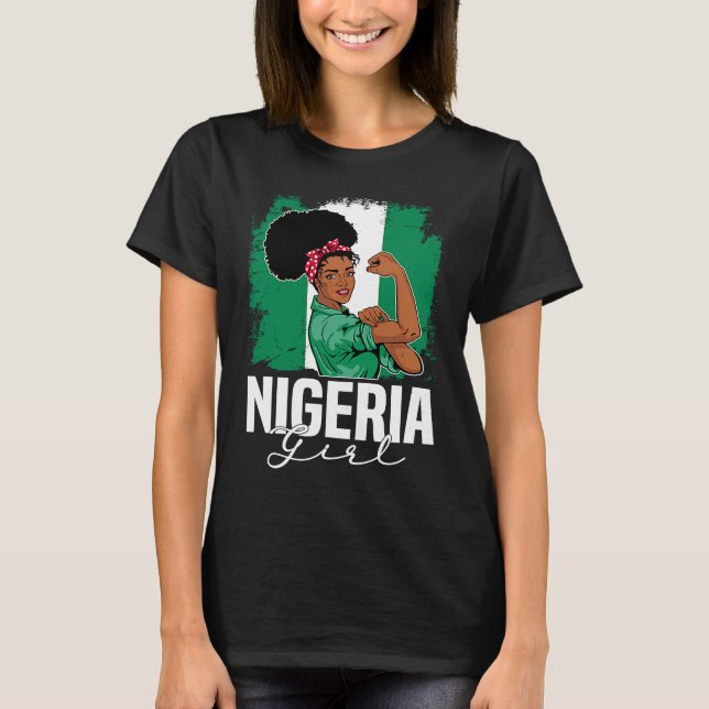 Proud Of My Nigerian Roots Nigeria BHM BLM Pride A T Shirt (Framsida)