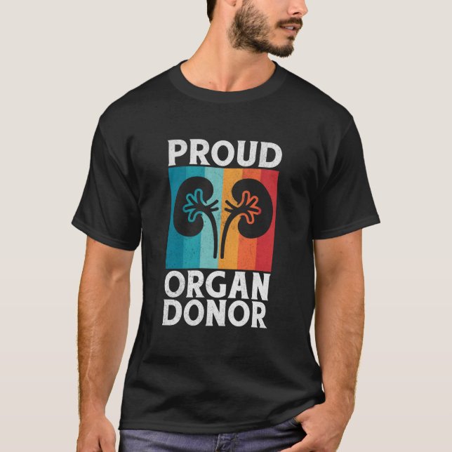 Proud Organ Donor T Shirt (Framsida)