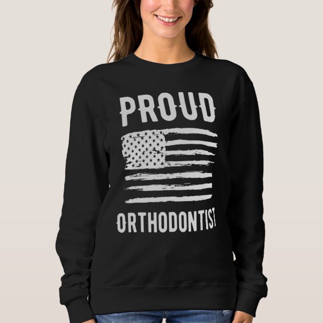 Proud Orthodontist Profession American Flag T Shirt (Framsida)