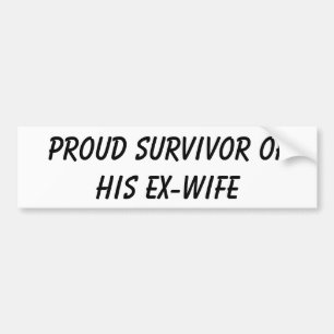 Proud överlevare av sitt Ex-Wife-klistermärke Bildekal
