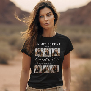Proud överordnad 'Script' Student 6 Photo Collage T Shirt