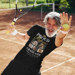 Proud Papaw vid Student T-Shirt<br><div class="desc">Studenten-farfars t-shirt med studenter-pantarkort,  fem foton av ditt barnbarn,  talesättet "stolt papaw of the student",  deras namn,  ställe av studier och klassår.</div>