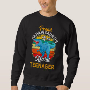 Proud Papawsaurus Dinosaur Officiell Teenager 13 Y Lång Ärmad Tröja